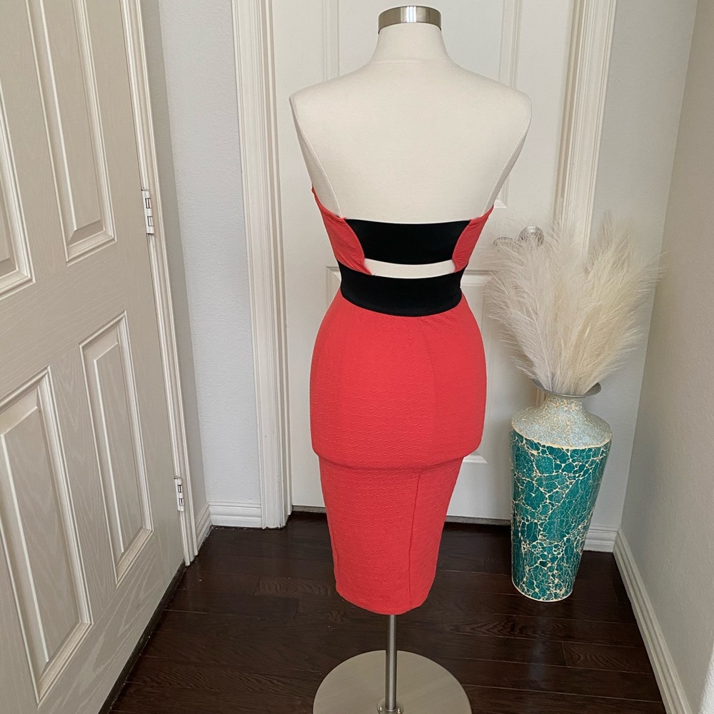 Coral Pencil Dress